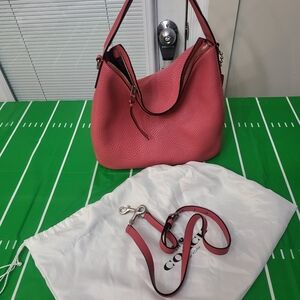 USED Coach Pink Leather Shoulder Bag
